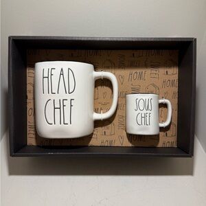 ☕️💕 Rae Dunn ‘Head Chef’ ‘Sous Chef’ Mug Gift Set - NWT